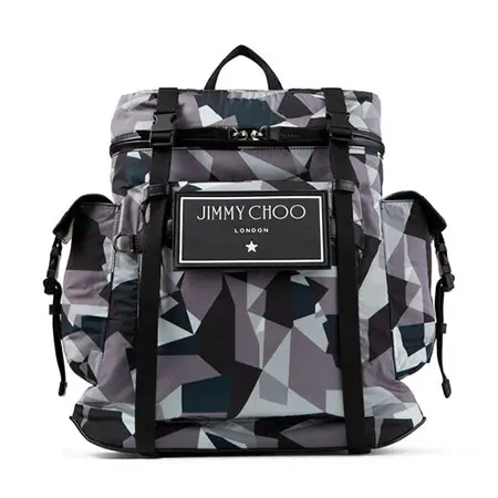 JIMMY CHOO(ジミーチュウ) WIXON_Anthracite カモフラージュプリント ナイロン・バックパック