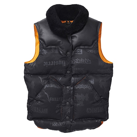 HYSTERIC GLAMOUR(ヒステリックグラマー)×Rocky Mountain(ロッキーマウンテン)17AW METAL LOGO総柄CHRISTYベスト