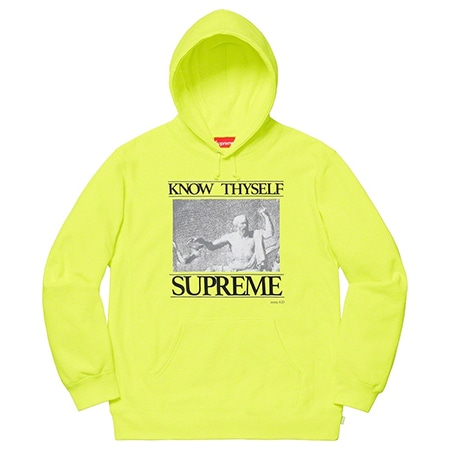 Supreme(シュプリーム)×Champion(チャンピオン)19SS Know Thyself Hooded Sweatshirt ネオンカラー パーカ