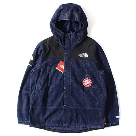 Supreme(シュプリーム)×THE NORTH FACE(ノースフェイス)15SS Denim Dot Shot Jacket デニムマウンテンジャケット