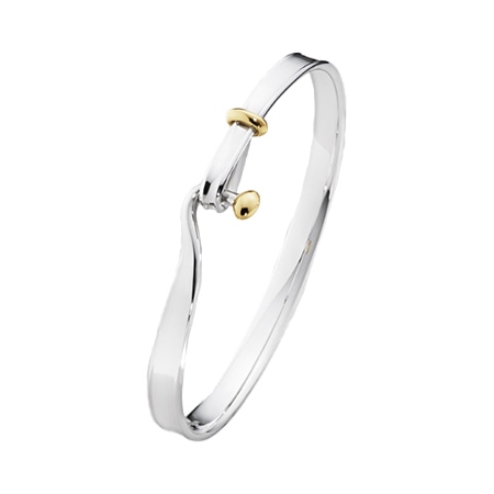 GEORG JENSEN(ジョージジェンセン) トールン(TORUN)バングル – スターリングシルバー＋18Kイエローゴールド