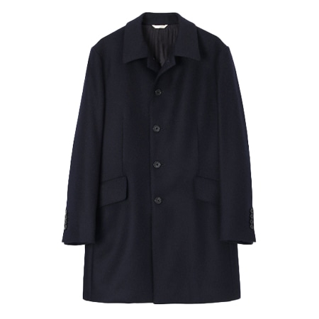 Paul Smith(ポールスミス) 2019AW メルトンウールステンカラー コート ネイビー