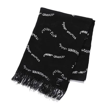 UNDERCOVER(アンダーカバー) ウールカシミヤ総柄ストールUCX4S05-1 BLACK BASE