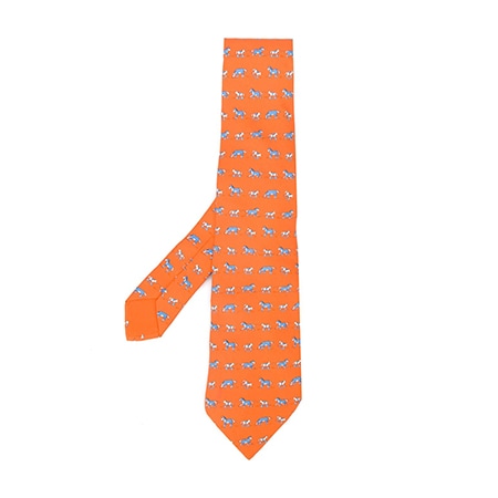 HERMES(エルメス)シルクプリントネクタイ