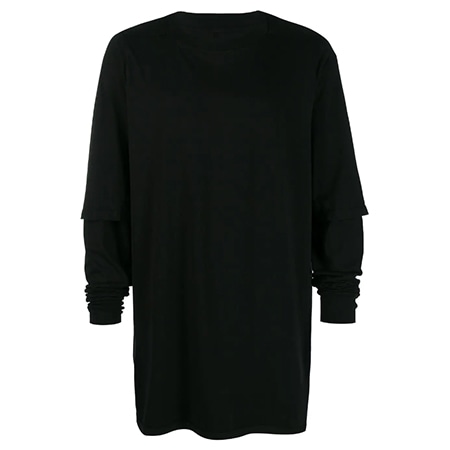 Rick Owens Drkshdw(リックオウエンスダークシャドウ)Hustler レイヤードスリーブ Tシャツ