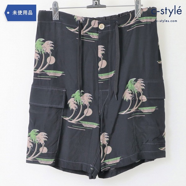 FILL THE BILL(フィルザビル) ALOHA CARGO SHORTS 104-191025 BLACK メンズ1 タグ付き ボトムス