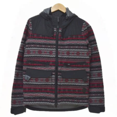 MONCLER W(モンクレールW) ダウンライナー付ジャケット レッド×ブラック