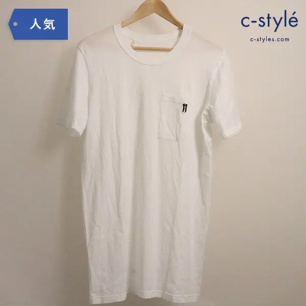 11 BY BORIS BIDJAN SABERI 半袖  ポケット Tシャツ TS5 F-1101 WHITE Sサイズ タグ付き 袋付き