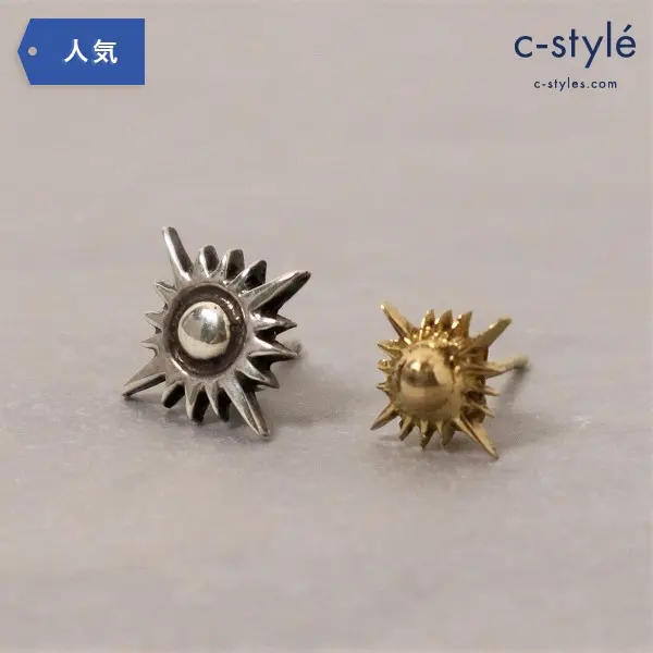 ARIZONA FREEDOM アリゾナフリーダム ゴールド シルバー ピアス2点 18K 太陽神