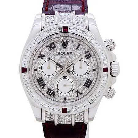 ROLEX(ロレックス) デイトナ バゲットダイヤモンド 18Kホワイトゴールド 116519(116599/4RU/ZER仕様）