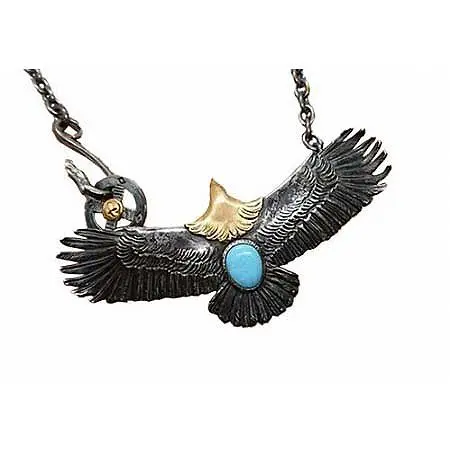 goro’s(ゴローズ) ホイール カタロニア 大イーグル K18メタル イーグルフック 太丸チェーン ターコイズ付き