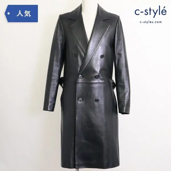 Dior Homme ディオール オム Leather Trench Coat レザー トレンチコート羊革 size46