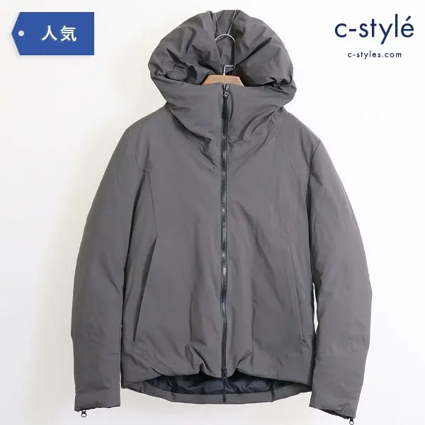 ATTACHMENT 透湿防水 3レイヤー ナイロン リップ フーデッド ダウンジャケット 1