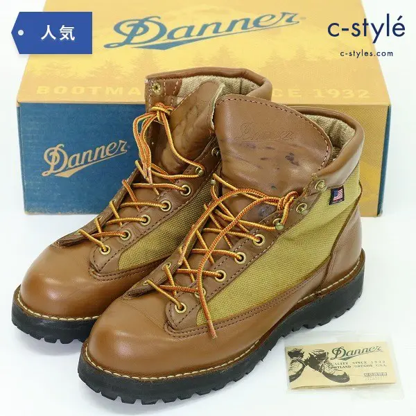 ダナー DANNER LIGHT レザー ブーツ US7 防水 GORE-TEX ビブラムソール