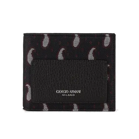 GIORGIO ARMANI(ジョルジオアルマーニ)財布 二つ折りウォレット ペイズリープリント ループ