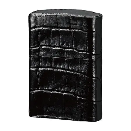 ZIPPO(ジッポー)革巻き クロコダイル BK