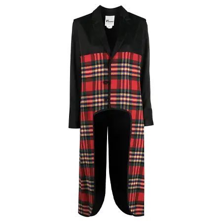 COMME des GARCONS noir(コムデギャルソンノアール) カットアウト チェック コート