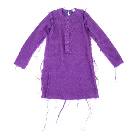 TAO COMME des GARCONS(タオコムデギャルソン) モヘヤウール縮絨ほつれワンピース