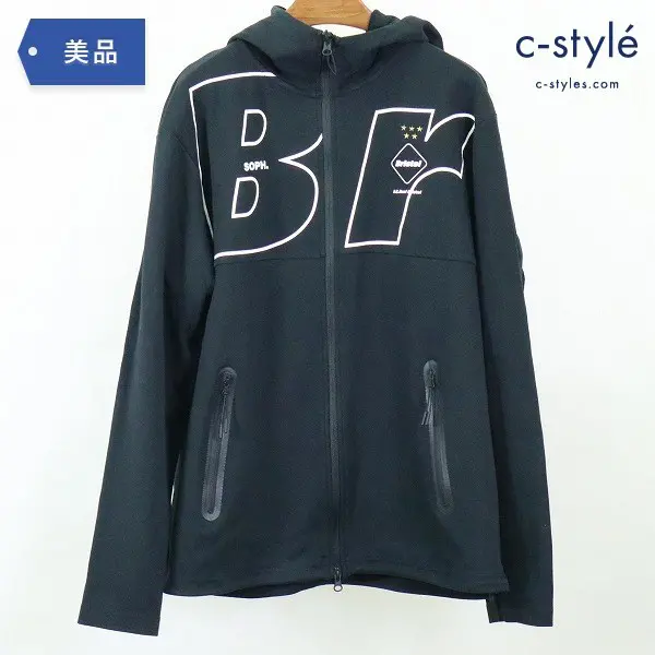 F.C.Real Bristol エフシーレアルブリストル ジップアップ パーカー XL スウェット ブラック