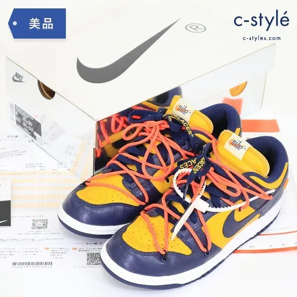 OFF-WHITE オフホワイト × NIKE ナイキ 19AW DUNK LOW LTHR/OW 26cm ローカット シューズ