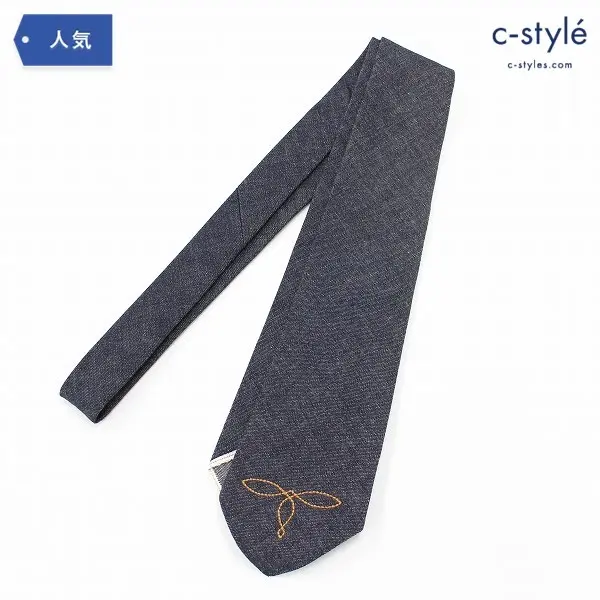 RRL ダブルアールエル シャンブレー デニム ナロー ネクタイ ハンドメイド イタリア製