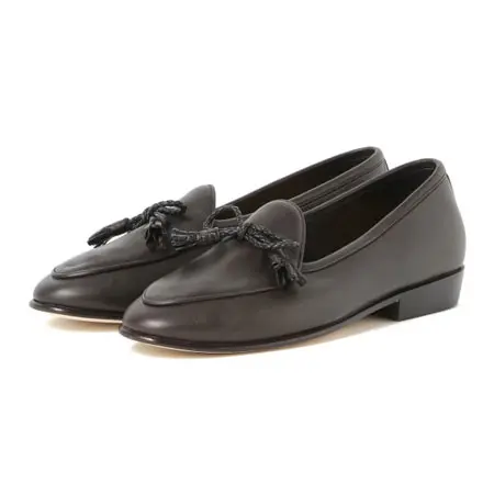 BAUDOIN ＆ LANGE(ボードインアンドランジ) リボンタッセル ローファー