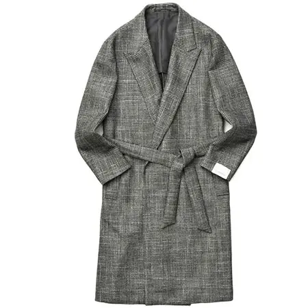 CARUSO(カルーゾ) ウールシルクカシミアグレンチェックラップコート COAT/50D007