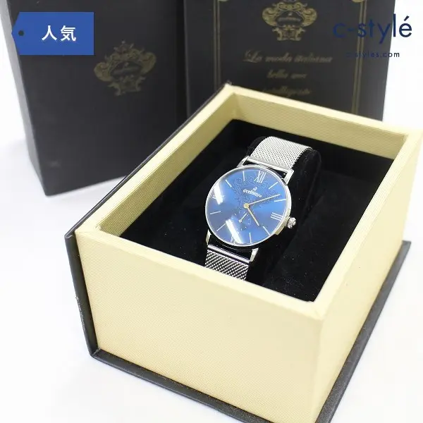 Orobianco オロビアンコ 腕時計 OR0071 クォーツ メタル ベルト 青文字盤 時計