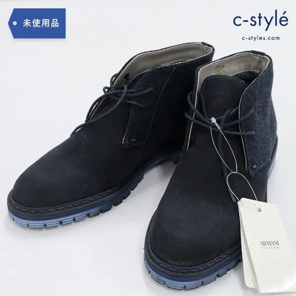 ARMANI COLLEZIONI アルマーニ コレツォーニ チャッカ ブーツ size41 スエード