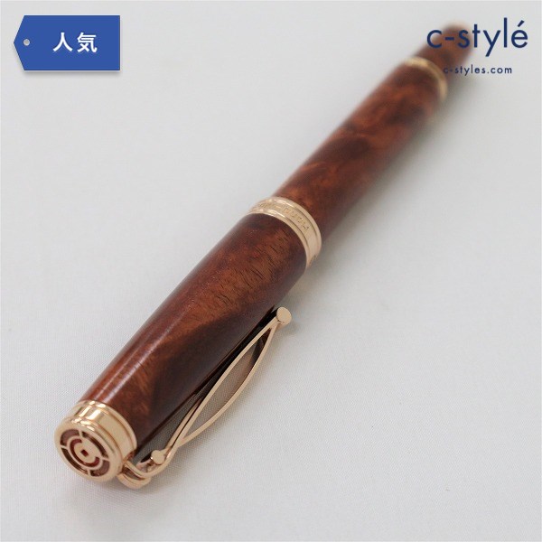 Cleo Skribent ナチュラルシリーズ アンボイナバール 万年筆 18K