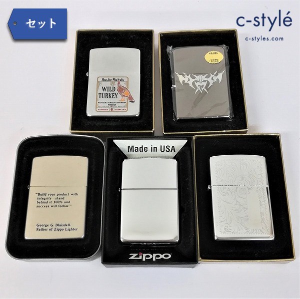 ZIPPO ジッポー オイルライター 計5点 トライバル WILD TURKEY レギュラー