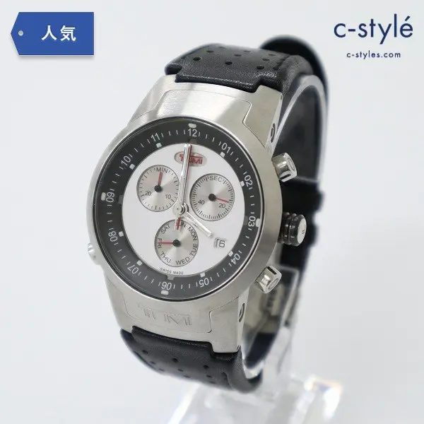 TUMI トゥミ 腕時計 014501-EK クロノグラフ ウォッチ レザー クォーツ