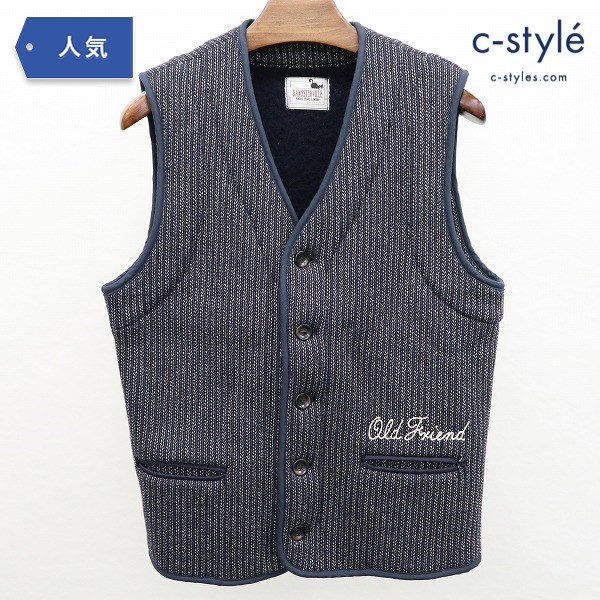 GANGSTER VILLE ギャングスタービル BEACH VEST ベスト S グレー 日本製