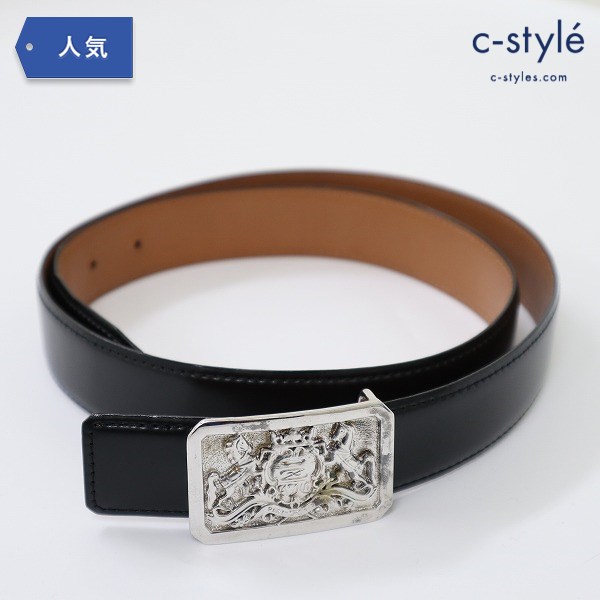 ZELE-PARIS ゼルパリ レザーベルト size95 ブラック