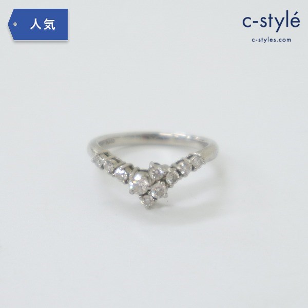 STAR JEWELRY スタージュエリー Pt950 0.34ct ダイヤモンドリング 7号