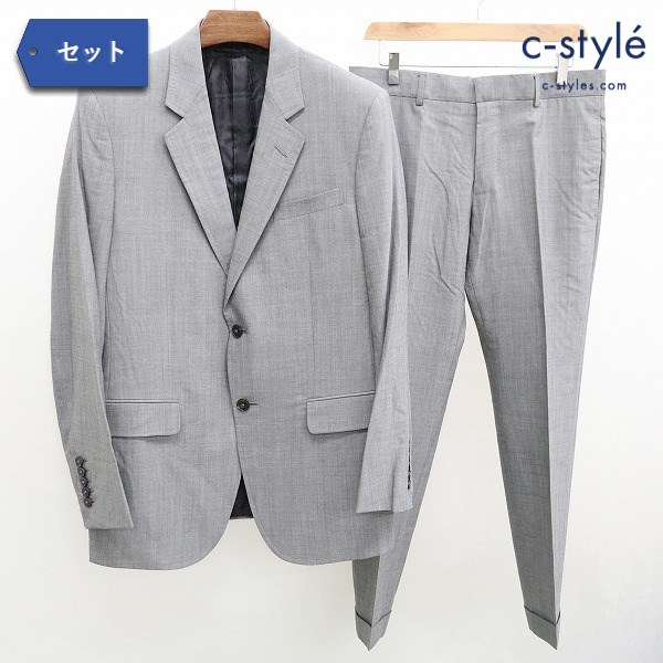 GUCCI グッチ スーツ上下セット 7-48R グレー センターベント 2B