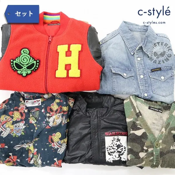 HISTERIC MINI ヒステリックミニ ジャンパー シャツ 120cm キッズ 男の子 女の子 計5点