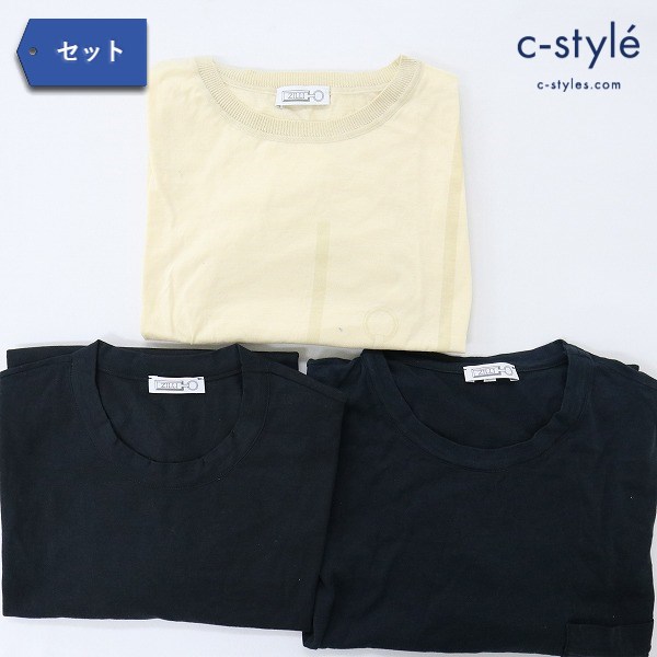 ZILLI ジリー Tシャツ 半袖 48 52 54 綿100 ブラック ベージュ ネイビー 計3点