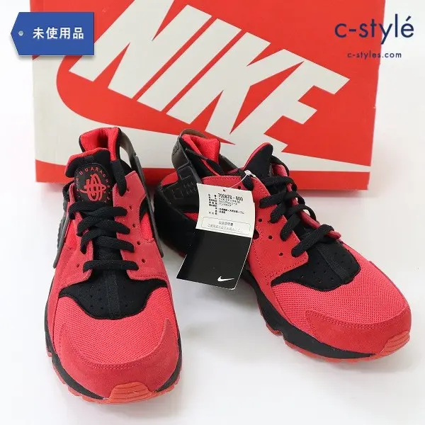 NIKE ナイキ AIR HUARACHE QS 28cm ブラック×レッド 700878-600 スニーカー