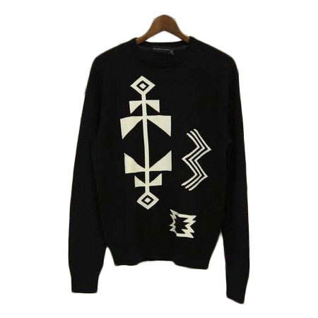 Ralph Lauren Black Label(ラルフローレンブラックレーベル) リネン&カシミア ネイティブ柄 セーター