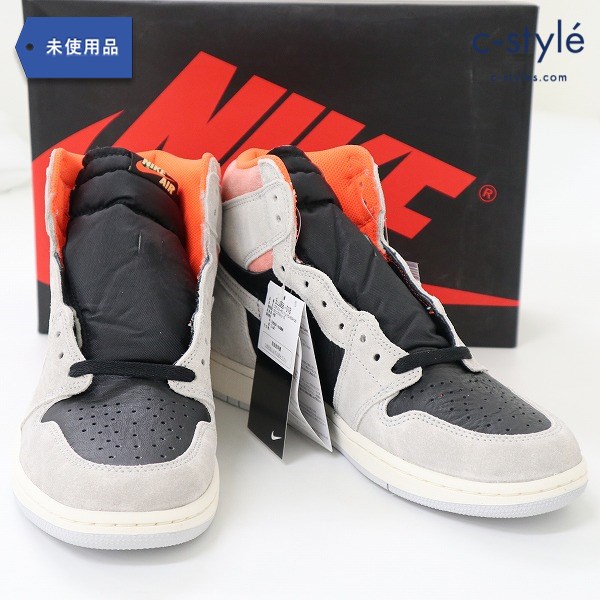 NIKE AIR JORDAN 1 RETRO 28cm ブラック×グレー スニーカー 555088-018