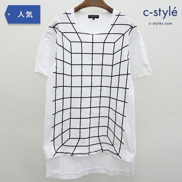 COMME des GARCONS HOMME PLUS 半袖 Tシャツ M ホワイト 格子柄 オムプリュス