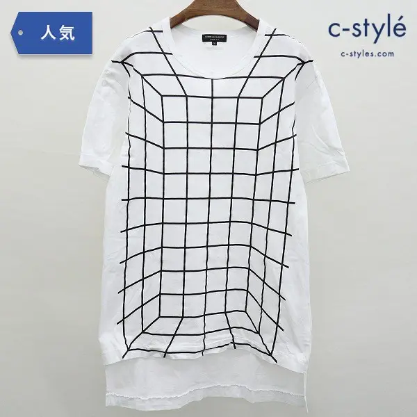 COMME des GARCONS HOMME PLUS 半袖 Tシャツ M ホワイト 格子柄 オムプリュス