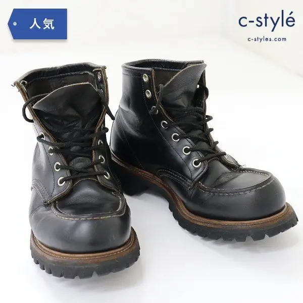 RED WING アイリッシュセッター 四角犬タグ ブラック USA製 レザー ブーツ