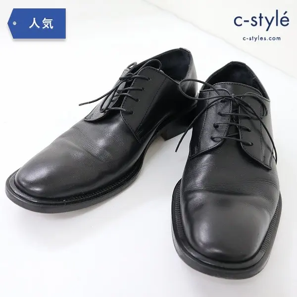 EMPORIO ARMANI ビジネスシューズ 43 26.5cm ブラック XP025 WEU031 牛革