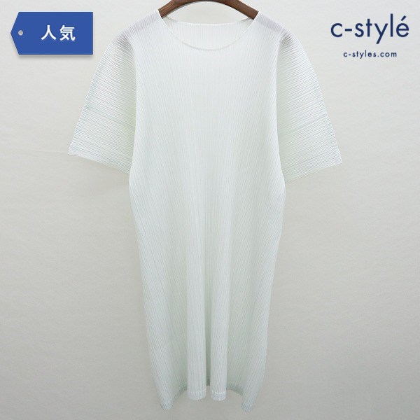 PLEATS PLEASE ISSEY MIYAKE ワンピース 3 白系 ポリエステル PP73-JH126