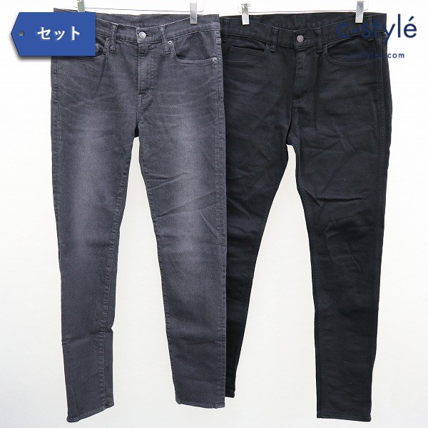 HYSTERIC GLAMOUR ドリルストレッチ スキニー デニムパンツ 30 ブラック