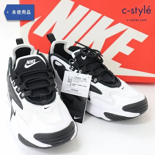 NIKE ナイキ スニーカー WMNS ZOOM 2K 23cm A00354-100 ホワイト×ブラック