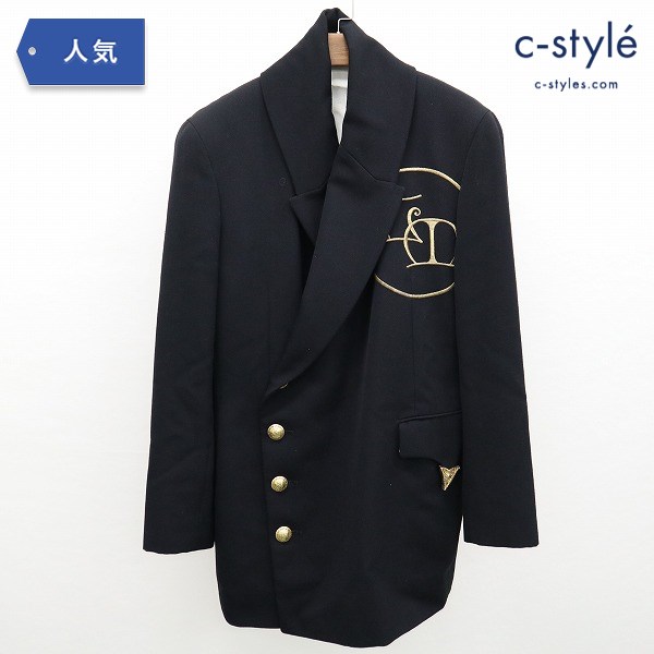 LUNA MATTINO ルナマティーノ ジャケット 4B 刺繍 サイズ46 M ブラック