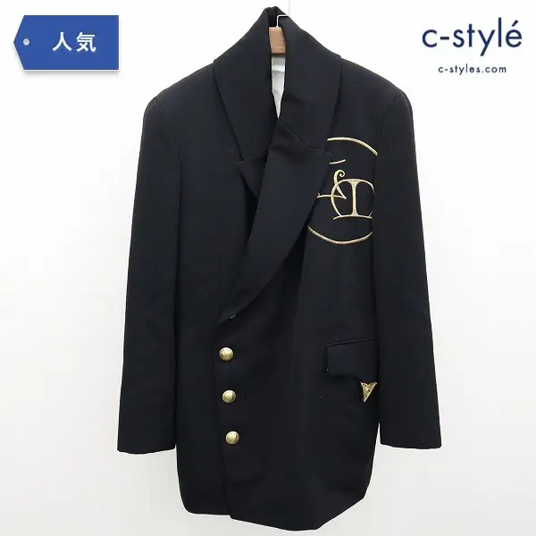 LUNA MATTINO ルナマティーノ ジャケット 4B 刺繍 サイズ46 M ブラック